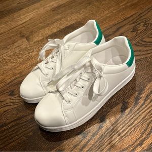 White and Green Sneakers